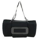 BOTTEGA VENETA INTRECCIATO Kettingschoudertas Zwart Auth 170936V-13