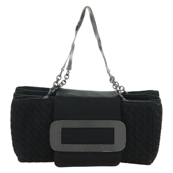 BOTTEGA VENETA INTRECCIATO Kettingschoudertas Zwart Auth 170936V