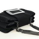 BOTTEGA VENETA INTRECCIATO Kettingschoudertas Zwart Auth 170936V-6