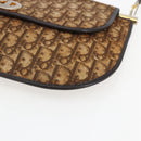 Christian Dior Trotter Canvas Shoulder Bag Beige Gold Auth 170939-9