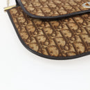 Christian Dior Trotter Canvas Shoulder Bag Beige Gold Auth 170939-14