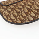 Christian Dior Trotter Canvas Shoulder Bag Beige Gold Auth 170939-16