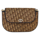 Christian Dior Trotter Canvas Shoulder Bag Beige Gold Auth 170939-13