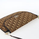 Christian Dior Trotter Canvas Shoulder Bag Beige Gold Auth 170939-6