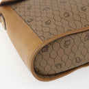 Christian Dior Honeycomb Canvas Shoulder Bag PVC Brown Gold Auth 170940-14