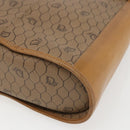 Christian Dior Honeycomb Canvas Shoulder Bag PVC Brown Gold Auth 170940-15