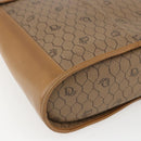 Christian Dior Honeycomb Canvas Shoulder Bag PVC Brown Gold Auth 170940-16