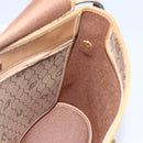 Christian Dior Honeycomb Canvas Shoulder Bag PVC Brown Gold Auth 170940-17