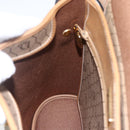 Christian Dior Honeycomb Canvas Shoulder Bag PVC Brown Gold Auth 170940-18