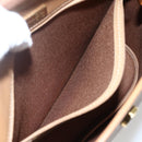 Christian Dior Honeycomb Canvas Shoulder Bag PVC Brown Gold Auth 170940-12