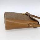 Christian Dior Honeycomb Canvas Shoulder Bag PVC Brown Gold Auth 170940-4
