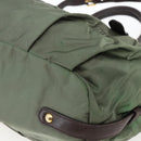 PRADA Hand Bag Nylon 2way Khaki Gold Auth 170942-15