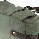 PRADA Hand Bag Nylon 2way Khaki Gold Auth 170942-17