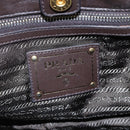 PRADA Hand Bag Nylon 2way Khaki Gold Auth 170942-21