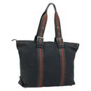 GUCCI GG Canvas Web Sherry Line Tragetasche Schwarz 132898 Auth 170944-1