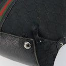 GUCCI GG Canvas Web Sherry Line Tragetasche Schwarz 132898 Auth 170944-10