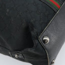 GUCCI GG Canvas Web Sherry Line Tragetasche Schwarz 132898 Auth 170944-13