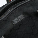 GUCCI GG Canvas Web Sherry Line Tragetasche Schwarz 132898 Auth 170944-14