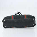 GUCCI GG Canvas Web Sherry Line Tragetasche Schwarz 132898 Auth 170944-9