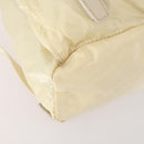 PRADA Rugzak Nylon Wit Zilver Auth 170947-17