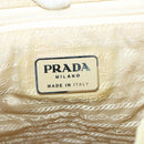 PRADA Rugzak Nylon Wit Zilver Auth 170947-26