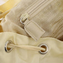 PRADA Rugzak Nylon Wit Zilver Auth 170947-27