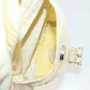 PRADA Rugzak Nylon Wit Zilver Auth 170947-30