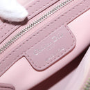 Christian Dior Canage Handtas Nylon Roze Zilver Auth 170948-19