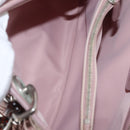 Christian Dior Canage Handtas Nylon Roze Zilver Auth 170948-22