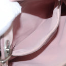 Christian Dior Canage Handtas Nylon Roze Zilver Auth 170948-26
