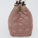 Christian Dior Canage Handtas Nylon Roze Zilver Auth 170948-3