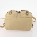 PRADA Rucksack Nylon Beige Silber Auth 170950-5