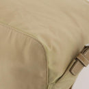 PRADA Rucksack Nylon Beige Silber Auth 170950-19