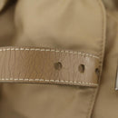 PRADA Rucksack Nylon Beige Silber Auth 170950-30