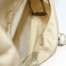 PRADA Rucksack Nylon Beige Silber Auth 170950-31