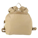 PRADA Rucksack Nylon Beige Silber Auth 170950-2
