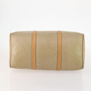 CELINE Macadam Canvas Boston Bag PVC Beige Gold Auth 170952-6