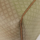 CELINE Macadam Canvas Boston Bag PVC Beige Gold Auth 170952-16