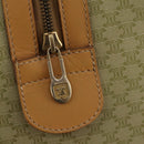 CELINE Macadam Canvas Boston Bag PVC Beige Gold Auth 170952-19