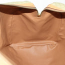 CELINE Macadam Canvas Boston Bag PVC Beige Gold Auth 170952-20