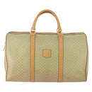 CELINE Macadam Canvas Boston Bag PVC Beige Gold Auth 170952-13