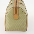CELINE Macadam Canvas Boston Bag PVC Beige Gold Auth 170952-3