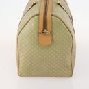 CELINE Macadam Canvas Boston Bag PVC Beige Gold Auth 170952-5