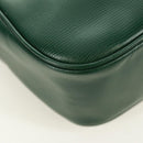 CELINE Circle Schoudertas Leer Groen Goud Auth 170954A-9