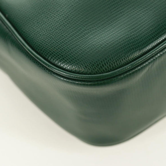 CELINE Circle Schoudertas Leer Groen Goud Auth 170954A