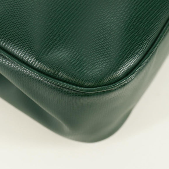 CELINE Circle Schoudertas Leer Groen Goud Auth 170954A