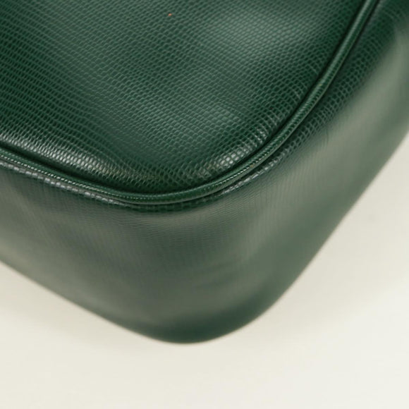 CELINE Circle Schoudertas Leer Groen Goud Auth 170954A