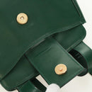 CELINE Circle Schoudertas Leer Groen Goud Auth 170954A-18