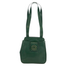 CELINE Circle Schoudertas Leer Groen Goud Auth 170954A-13