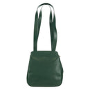 CELINE Circle Schoudertas Leer Groen Goud Auth 170954A-2